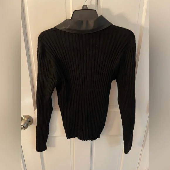 NWT Truth by Republic Leather Collared Top - Picture 3 of 6